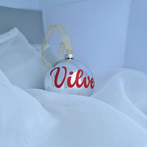 Alternative view of Silver Christmas tree with name