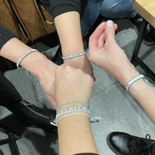 Alternative view of 3 realine morsekoodiga käevõru - sinu sõnumiga