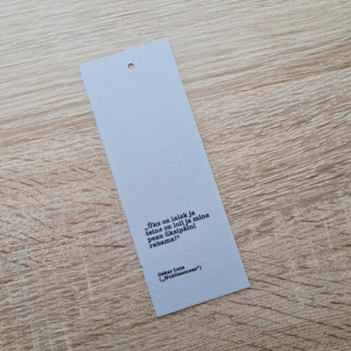 Alternative view of Paper bookmark with a message - Quotes from Estonian books