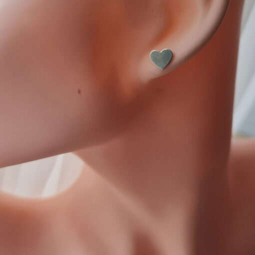 Alternative view of Sterling silver earrings with hearts
