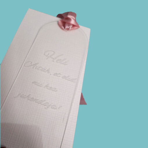 Alternative view of Sinu sõnumiga läbipaistev järjehoidja