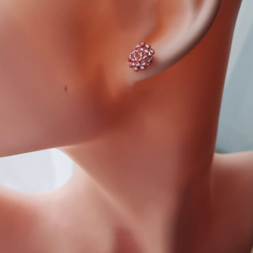 Alternative view of Dotted earrings - Frostage - prosecco