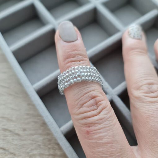 Alternative view of Seemnehelvestest sõrmus "Hallike"