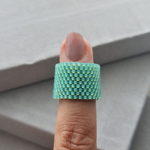 Alternative view of Seemnehelvestest sõrmus "Roheline"