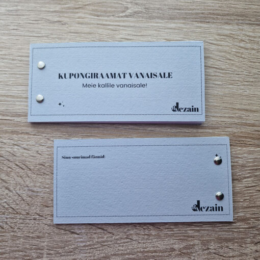 Alternative view of Kingitus vanaisale - kupongiraamat vanaisale