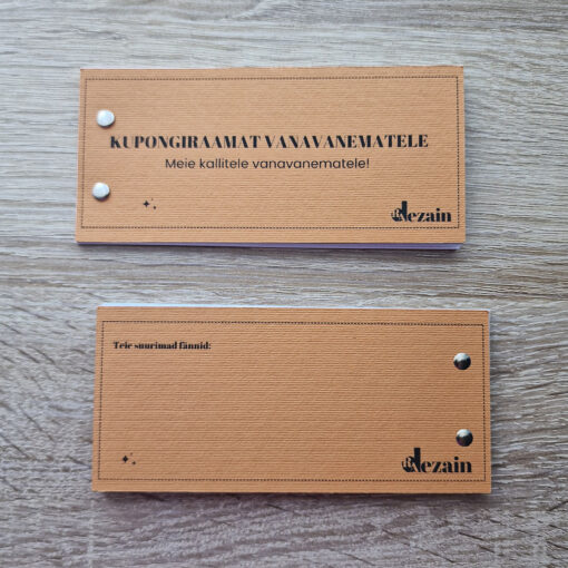 Alternative view of Kupongiraamat vanavanematele