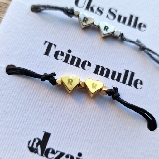 2x bracelet with initials