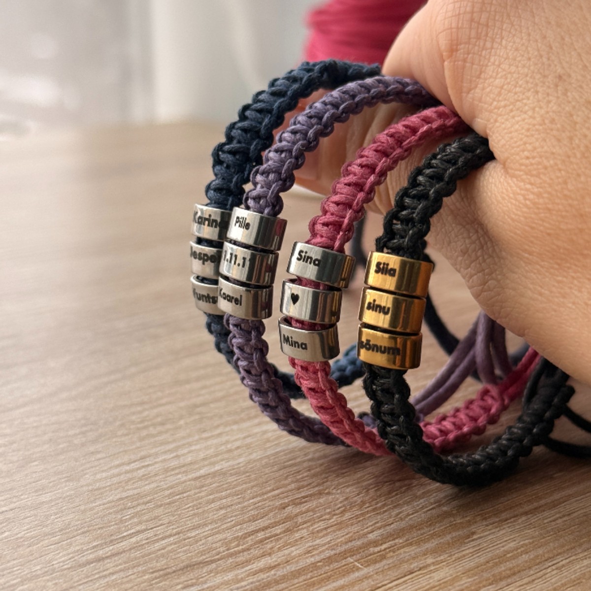 Graveeritav käevõru paaridele ”Tugev side”