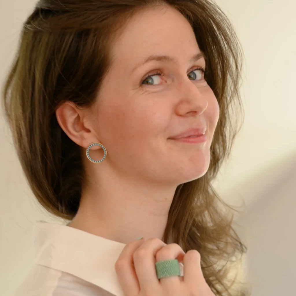 Beaded hoop earrings